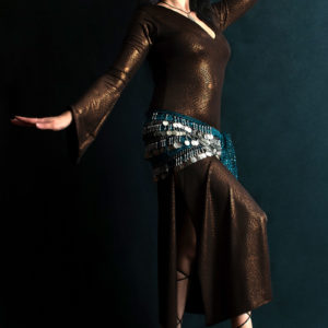 belly dance dress or belly dancers costume suitable as ghawazee tunic or saidi belly dance and galabeya arabic dance dress Samar by Artemisya Dancewear