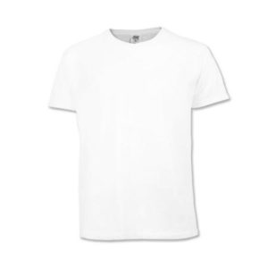 white sample tshirt man size