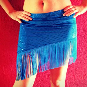 belly dance outfit or latin dance outfit or belly dancing outfit for modern dances outfit Electric Blue by Artemisya Dancewear