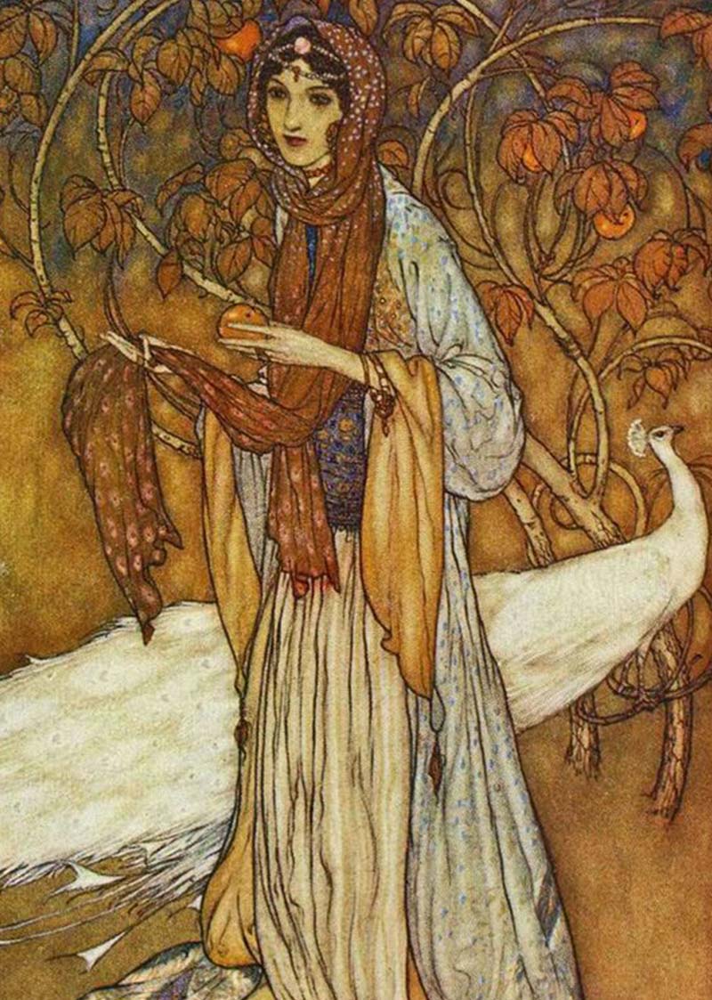 Artemisya Dancewear blog - The 1001 nights of Princess Sherazade - Princess Sheherazade by Edmund Dulac 1908