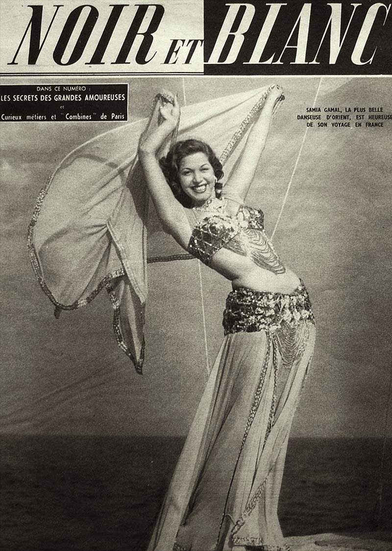 Artemisya Dancewear blog - The Golden Era of Belly Dance post - Samia Gamal vintage photo from Noir et Blanc magazine