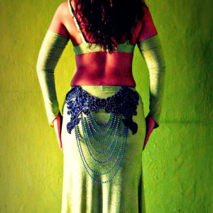 belly dance costume and professional belly dance costume useful as belly dancing outfit with mermaid skirt is a sequin dance costume suitable for raqs sharqi Green Mermaid by Artemisya Dancewear